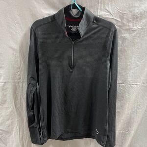Korsa Mens Pull Over ¼” Zip Black Size Small Zipper Pocket